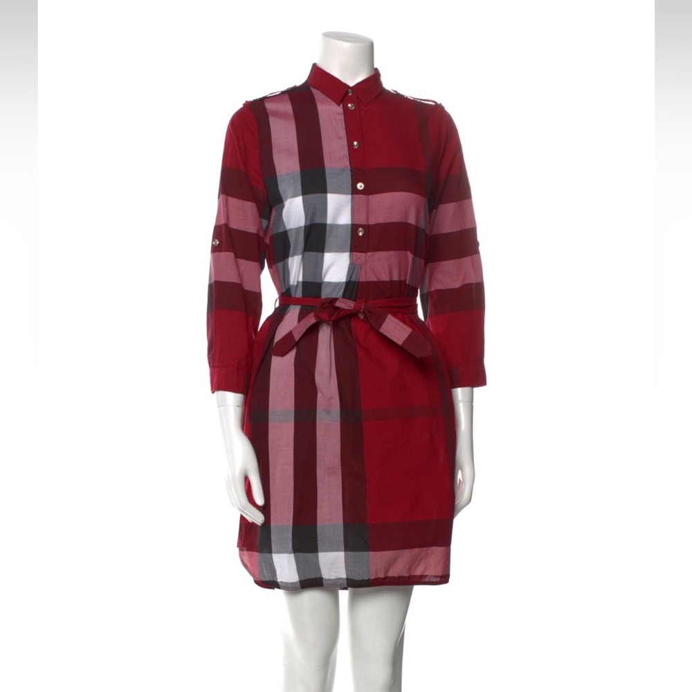 Burberry Plaid Shirt Dress